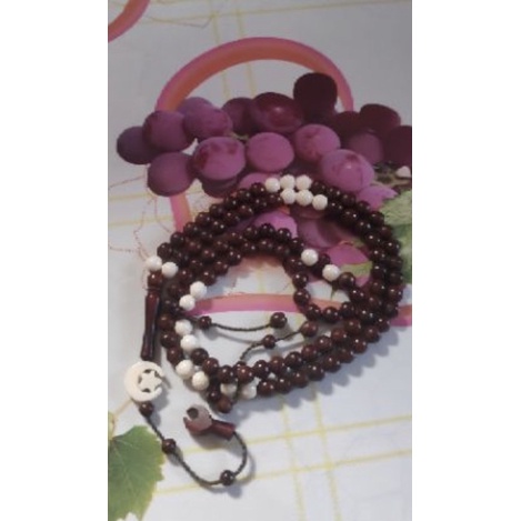 Tasbih Koka + Tulang Unta 99 biji Original dari Mekkah