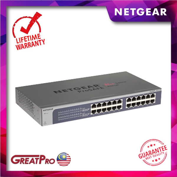 NETGEAR PROSAFE 24 PORT GIGABIT SMART MANAGED PLUS RACKMOUNT SWITCH ...