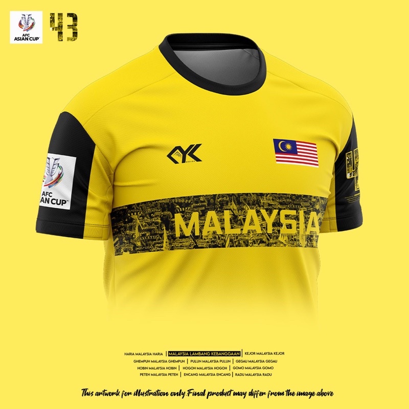 Baju Malaysia Bangkit Harimau Malaya/Jersy Malaysia/Jersy Sukan ...