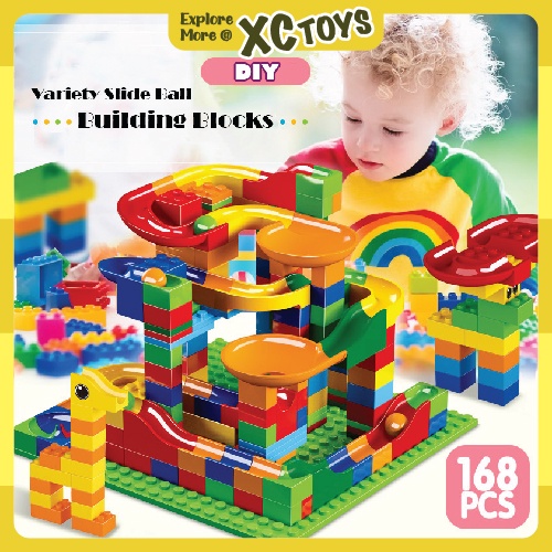 Marble Maze Race Run Slide Balls Track Building Blocks Bricks