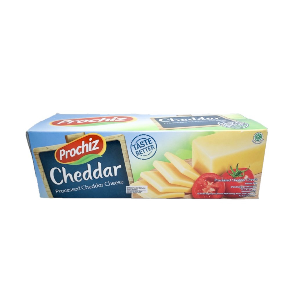Prochiz Processed Cheddar Cheese Block 2kg (Keju Cheddar Olahan Prochiz