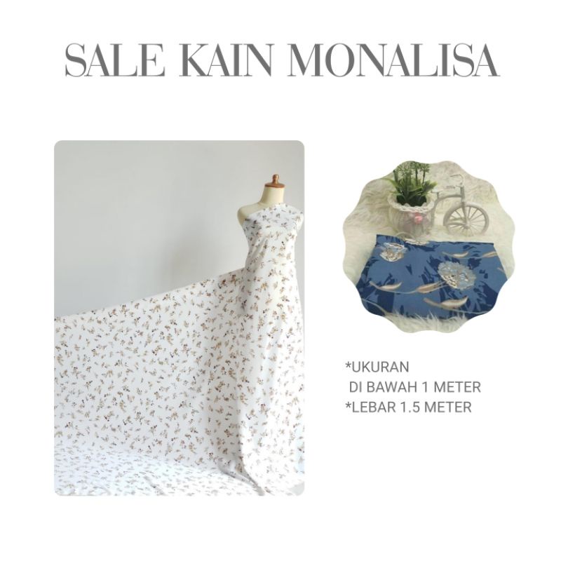 Monalisa Fabric Cut Size Under 1 METER Part1 | Shopee Malaysia