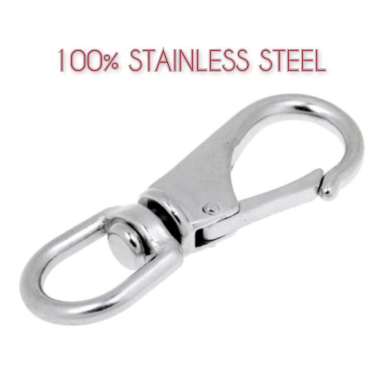(304 Stainless steel) Swivel Eye Boat Snap Hook with spring loaded