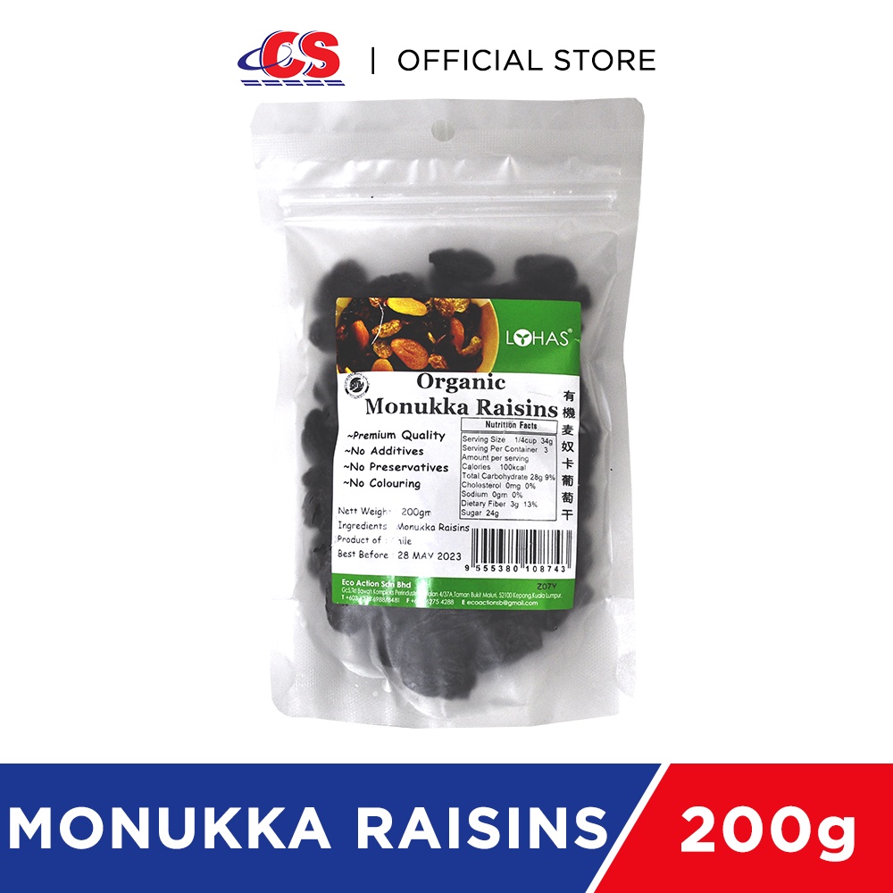 LOHAS Organic Monukka Raisins 200g | Shopee Malaysia