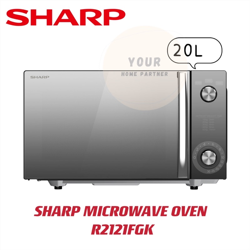 Sharp Microwave Oven Mechanical Dial Flatbed 20L R2121FGK