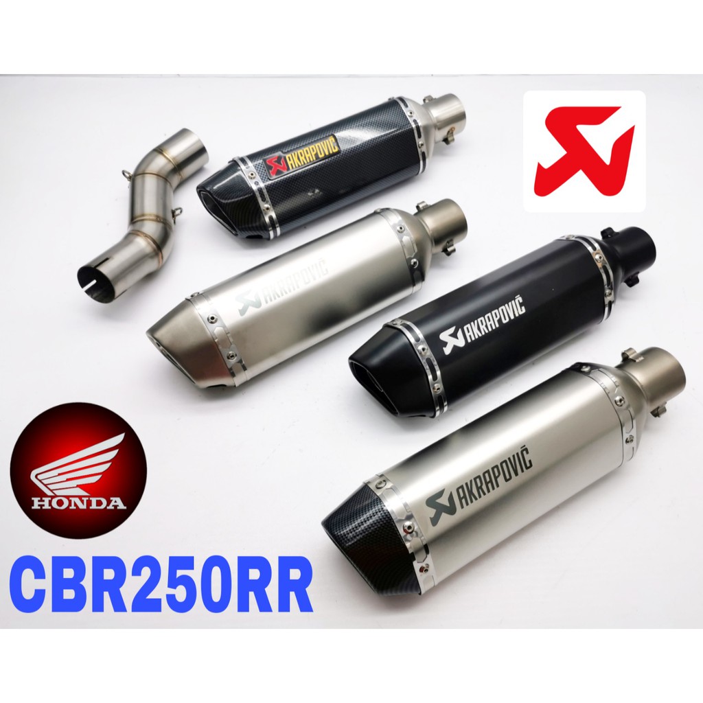 Akrapovic Exhaust Honda CBR250RR 2020 Slip on Piping Stainless