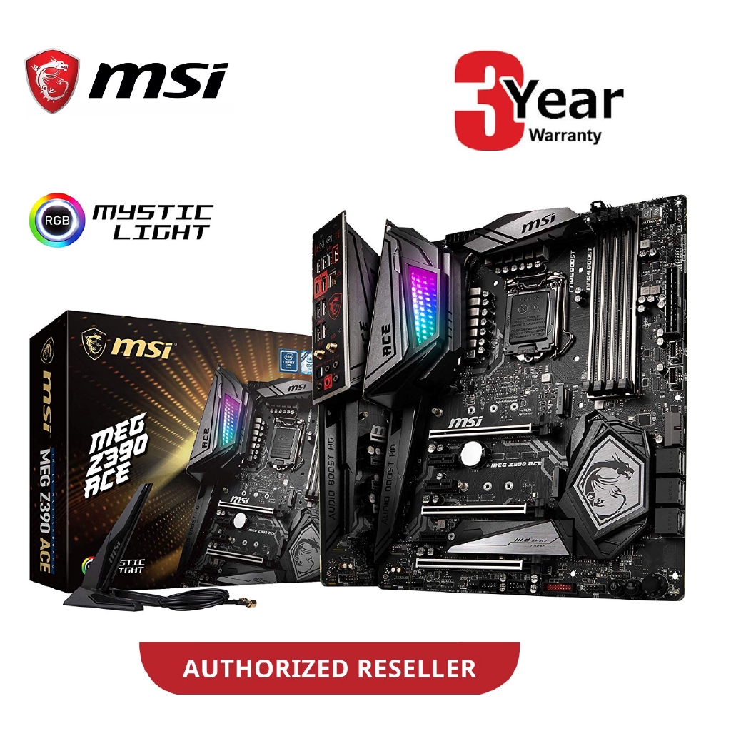 Msi Meg Z390 Ace Atx Gaming Motherboard Lga 1151 Z390 Meg Ace Shopee Malaysia 0584