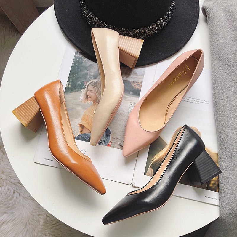 vintage block heels
