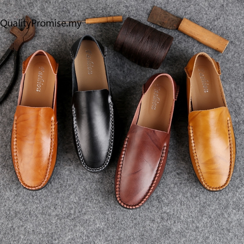 mens soft leather boat shoes