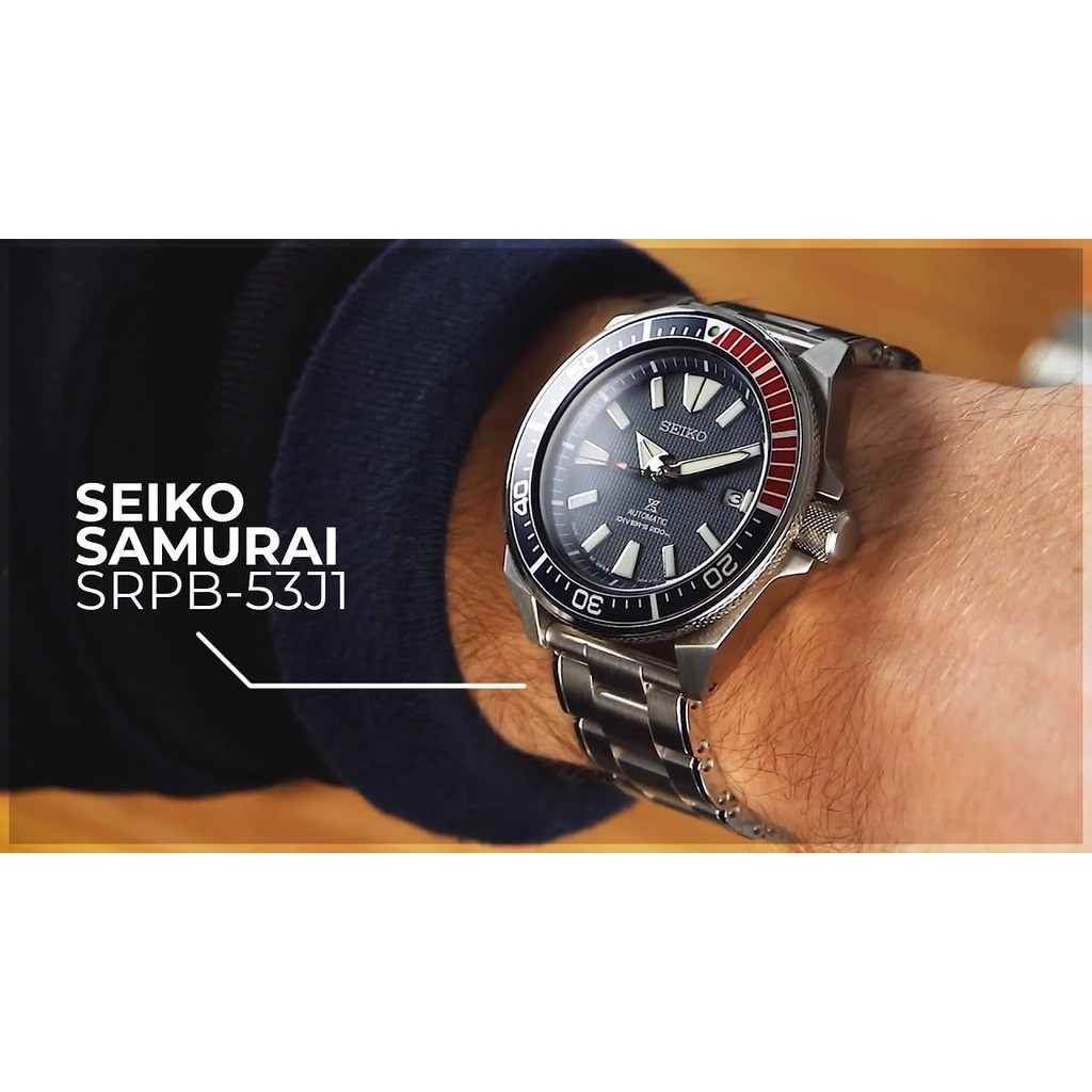 Original] Seiko Prospex SRPB53J1 Samurai Automatic Diver Analog Blue Dial  Black Band Watch | Shopee Malaysia