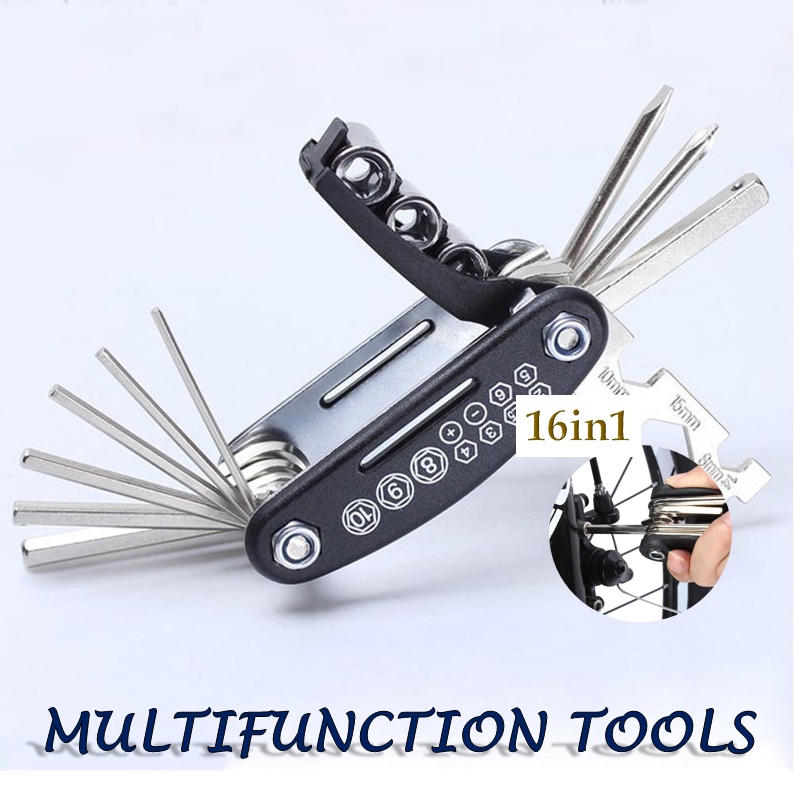 HAPPYPAL 16in1 Bicycle Tools Sets Mountain Bike Bicycle Multi Repair