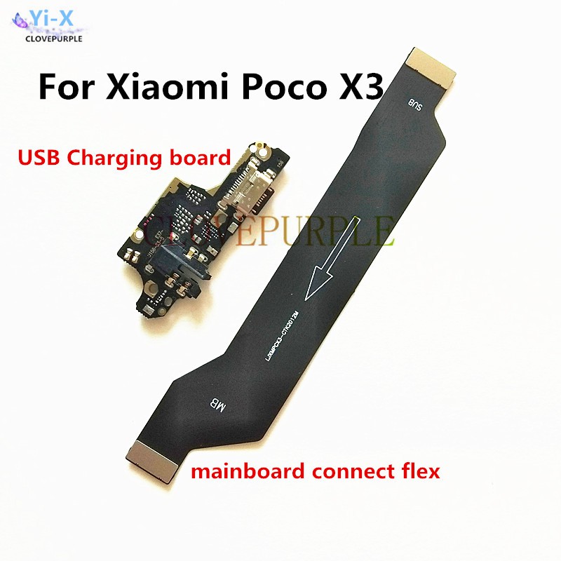 1pcs Usb Charging Board Donnect Connect Flex Mainboard Connect Flex Cable For Xiaomi Poco X3 Nfc 8246