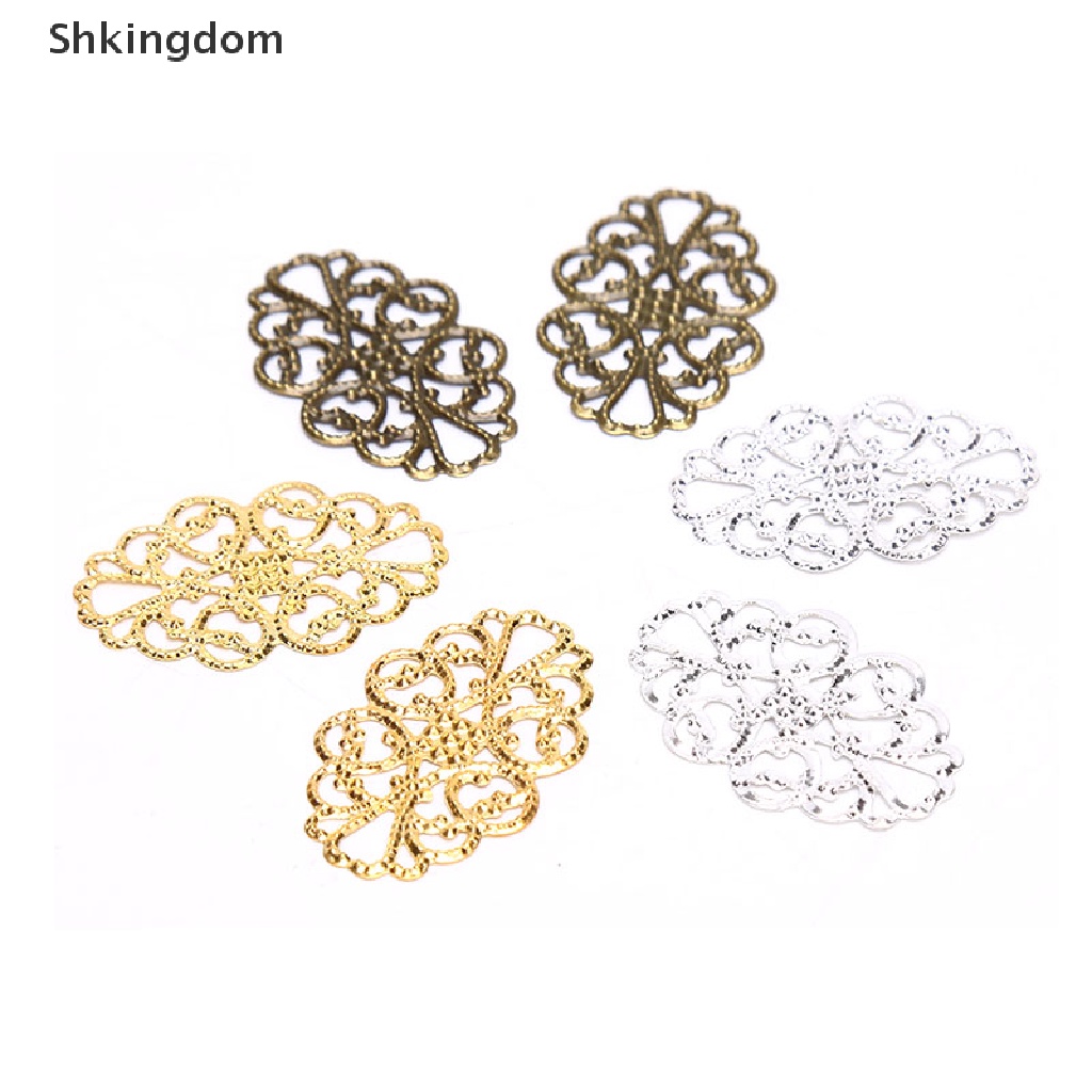 Versatile Have Shkingdom 20Pcs Filigree Flower Wraps Connectors Crafts Decoration DIY Findings Jewelry MY Premium - Image 2