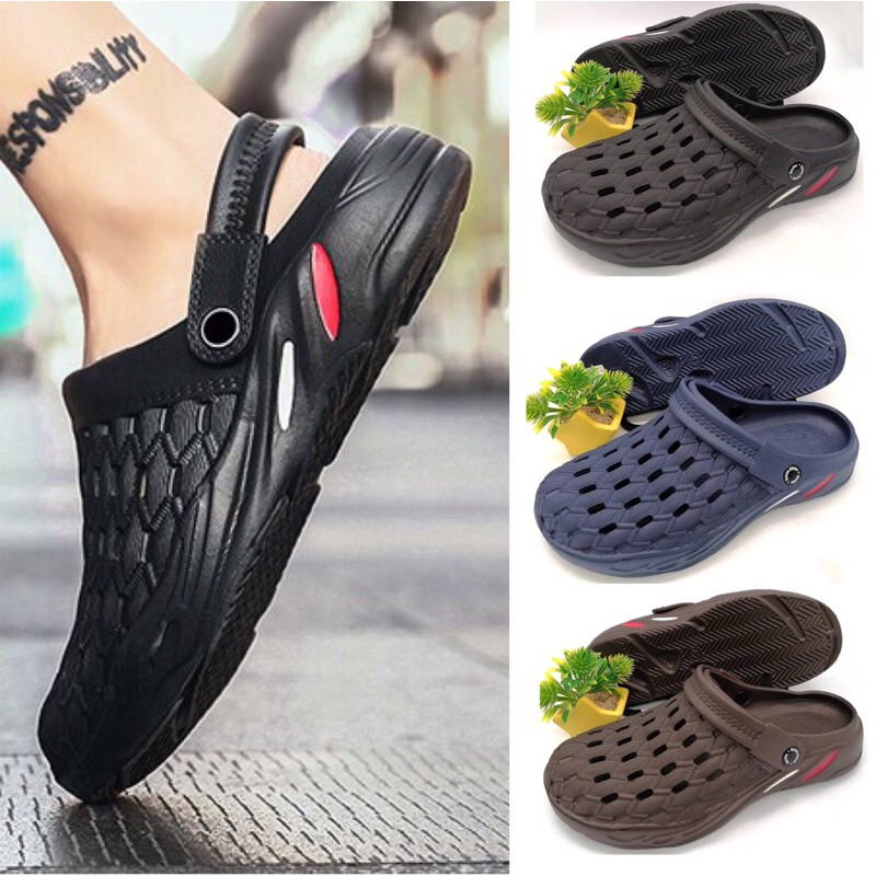 Men Duet Sport Clog Mules Fashion Casual Sandals Shoes Kasut Sarung ...
