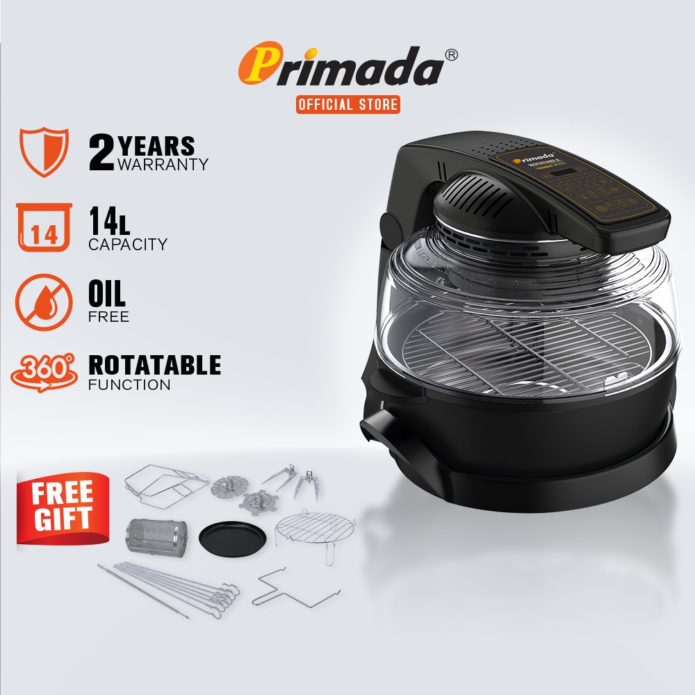 Primada 14 Liter XXXL Rotatable Air Fryer (Digital) PCR1200