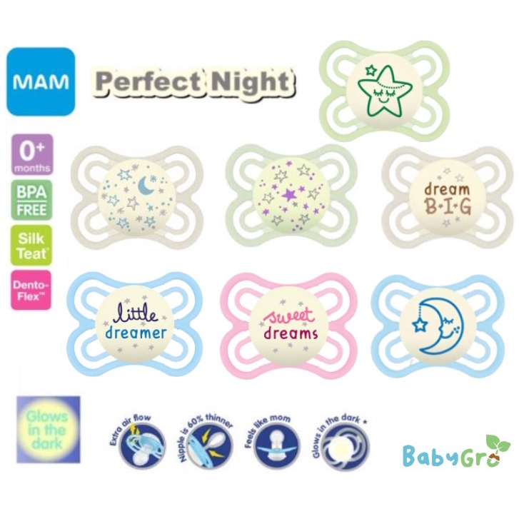 MAM Perfect Night Newborn Baby Pacifier 06m / 26 Month ( Single Pack ) Shopee Malaysia