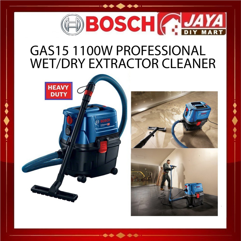 Bosch GAS 15 Professional Wet/Dry Extractor Vacuum Cleaner 1,100W (6
