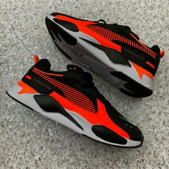 puma rsx black orange