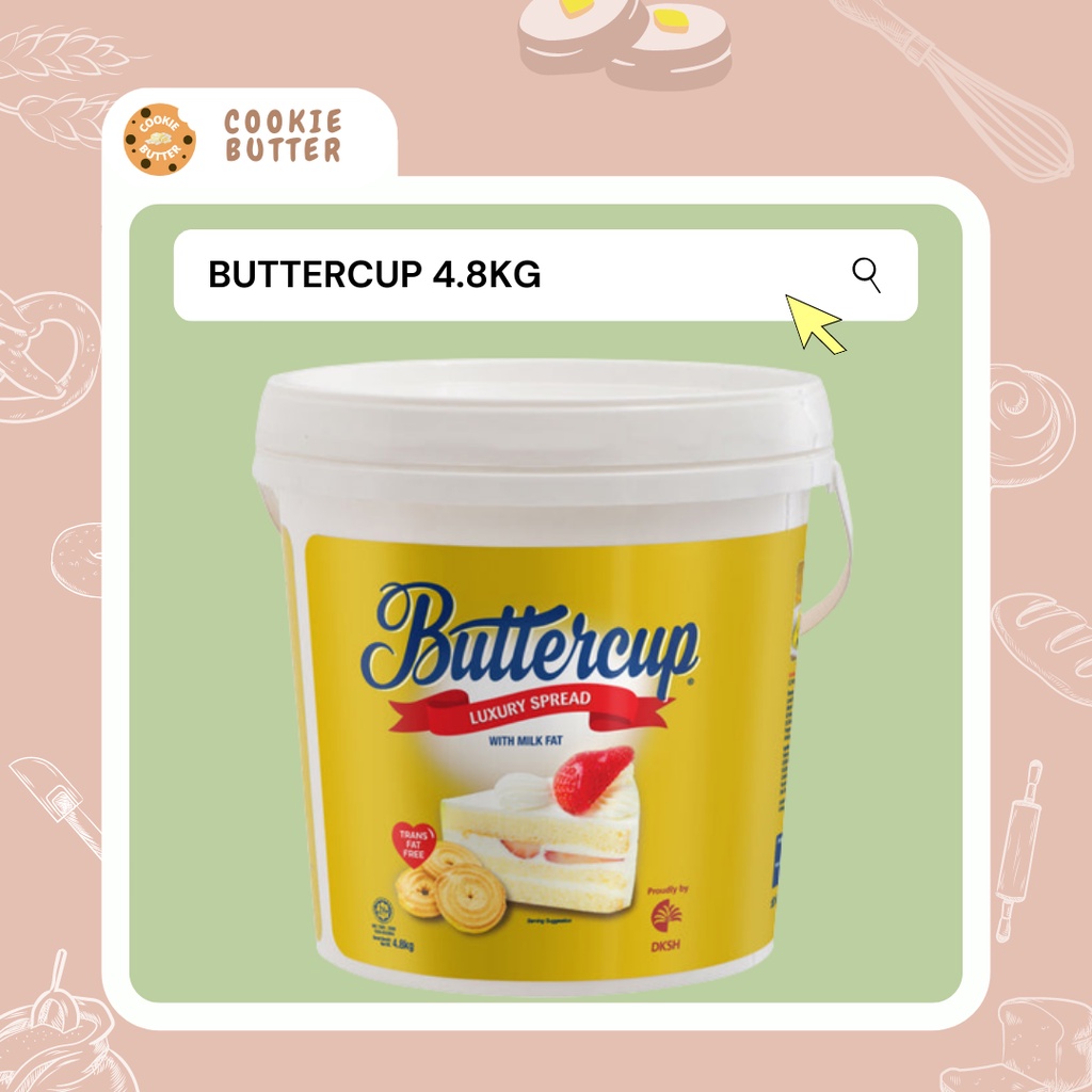 Buttercup Luxury Spread 4.8kg Tub Margarine Marjerin Butter 4.8kg