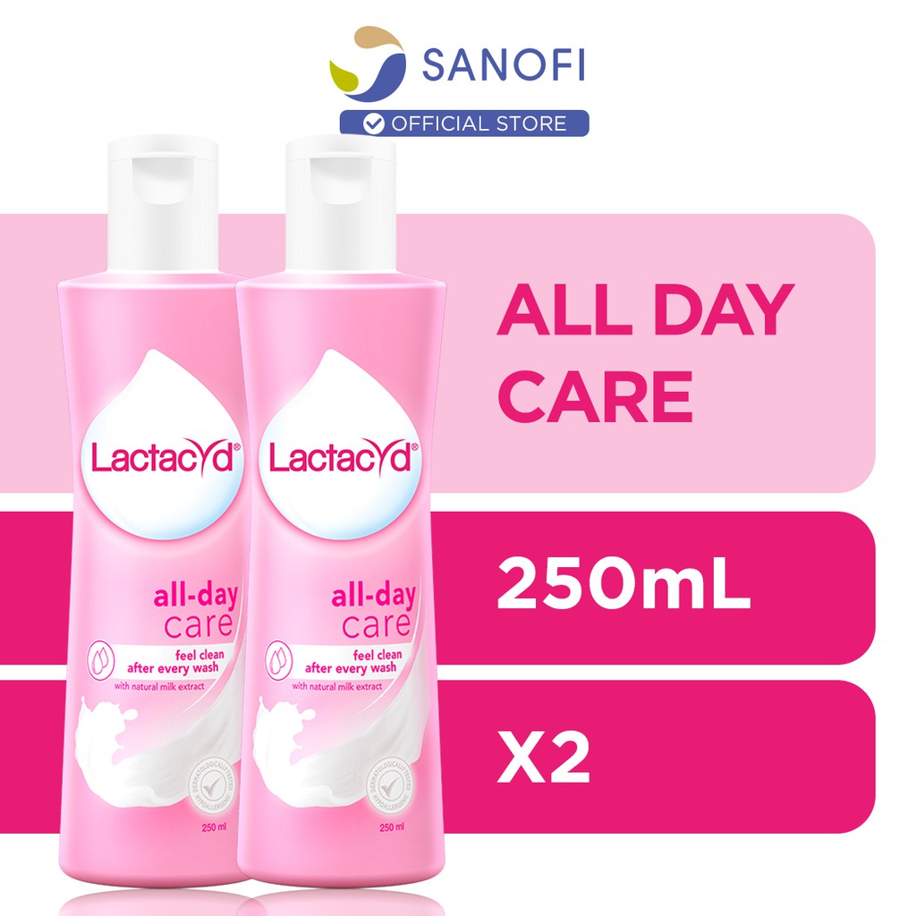 Lactacyd Feminine Wash All Day Care Maintain PH Balance And Away From Irritation (250ml x 2) [Exp date: May 2027]