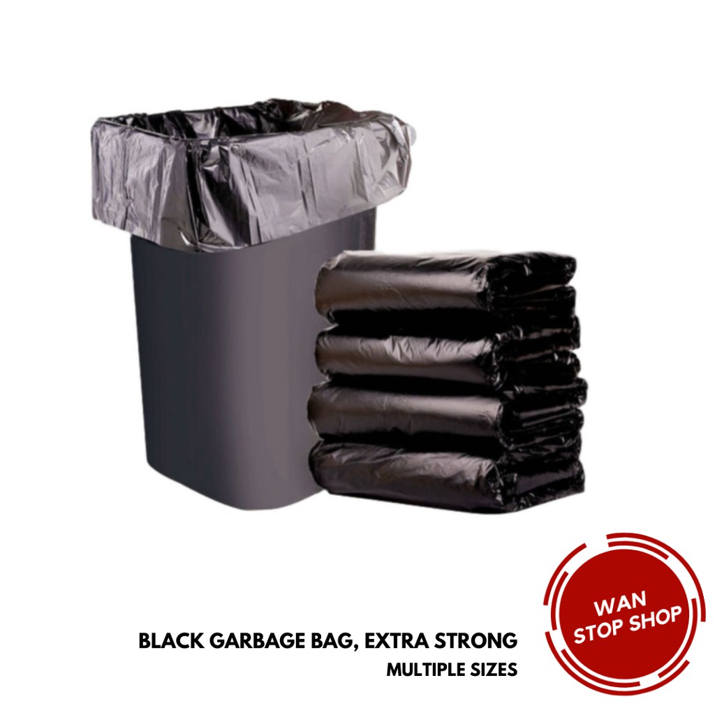 Large Black Garbage Bag Extra Strong Trash Bag Domestic Bin Bag /Beg Sampah 1KG Ready Stock