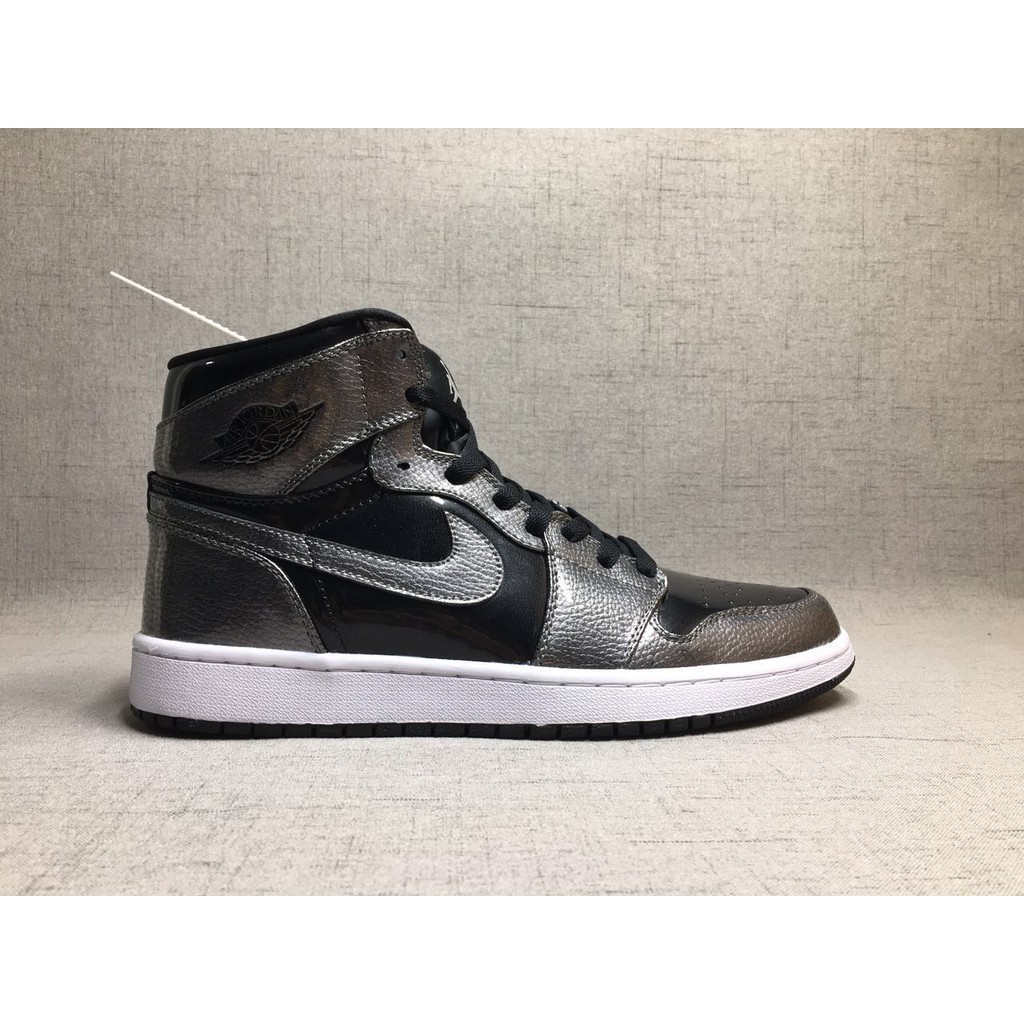 black patent leather jordan 1