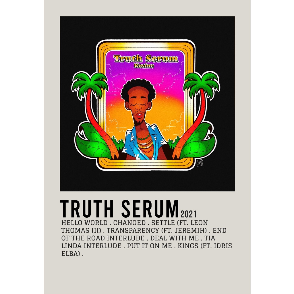 【READY STOCK】Poster Cover Album Truth Serum by Kosine for Room/Barber/Gift/Gym