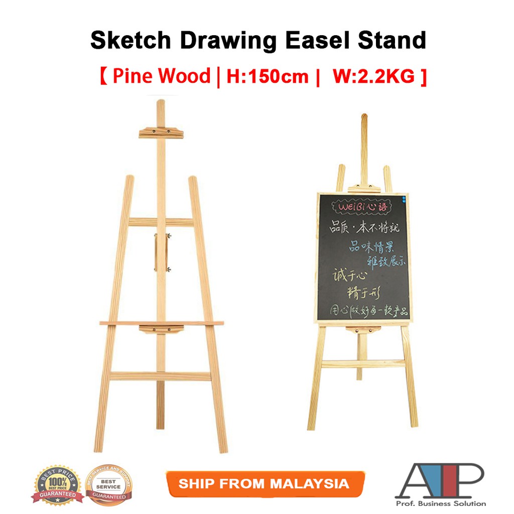 Pine Wood Art Sketch Drawing Easel Stand Poster Holder Shopee Malaysia