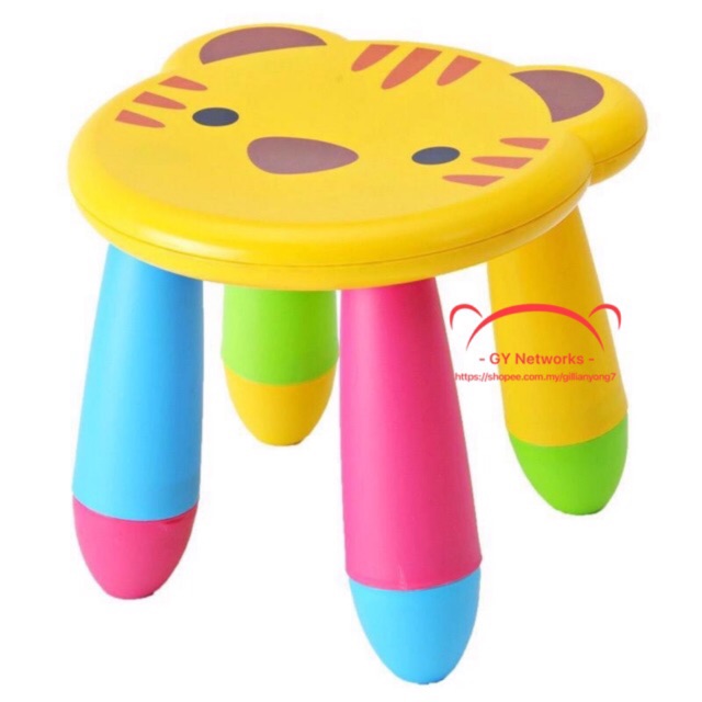 G1 Ready Stock Cute plastic round sitting Kids Children Stool Chair Shopee Malaysia