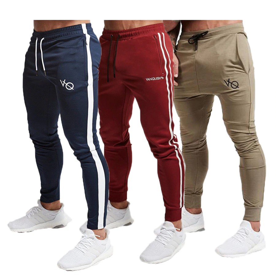 mens striped jogging pants