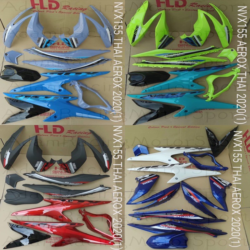 Ready Stock Hld Coverset Yamaha Nvx155 Thai Aerox 2020 Sticker Tanam Cover Set Nvx Nvx 155 Aerox155 Aerox 155 Thailand