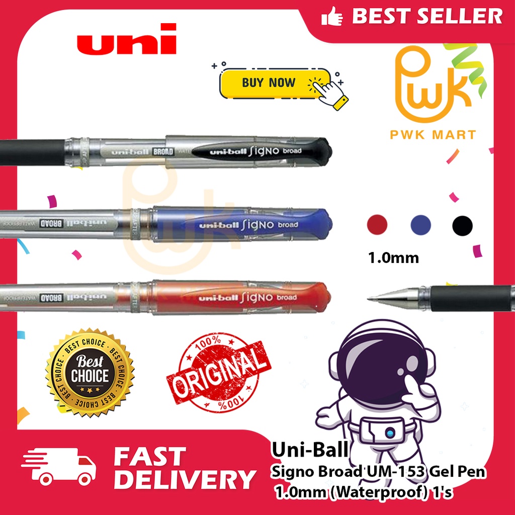 UniBall Signo Broad UM153 Gel Pen 1.0mm (Waterproof) Shopee Malaysia