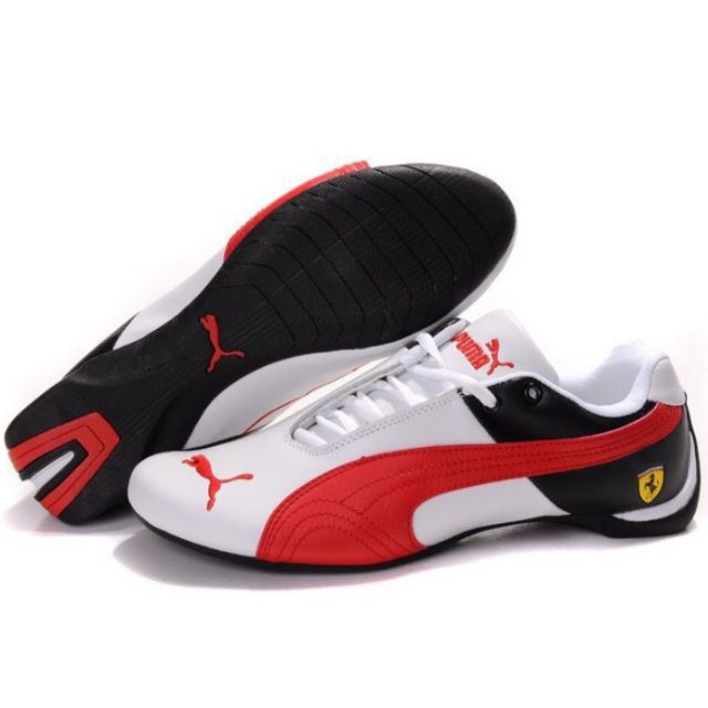 PUMA** Ferrari White Red Racing Shoes 