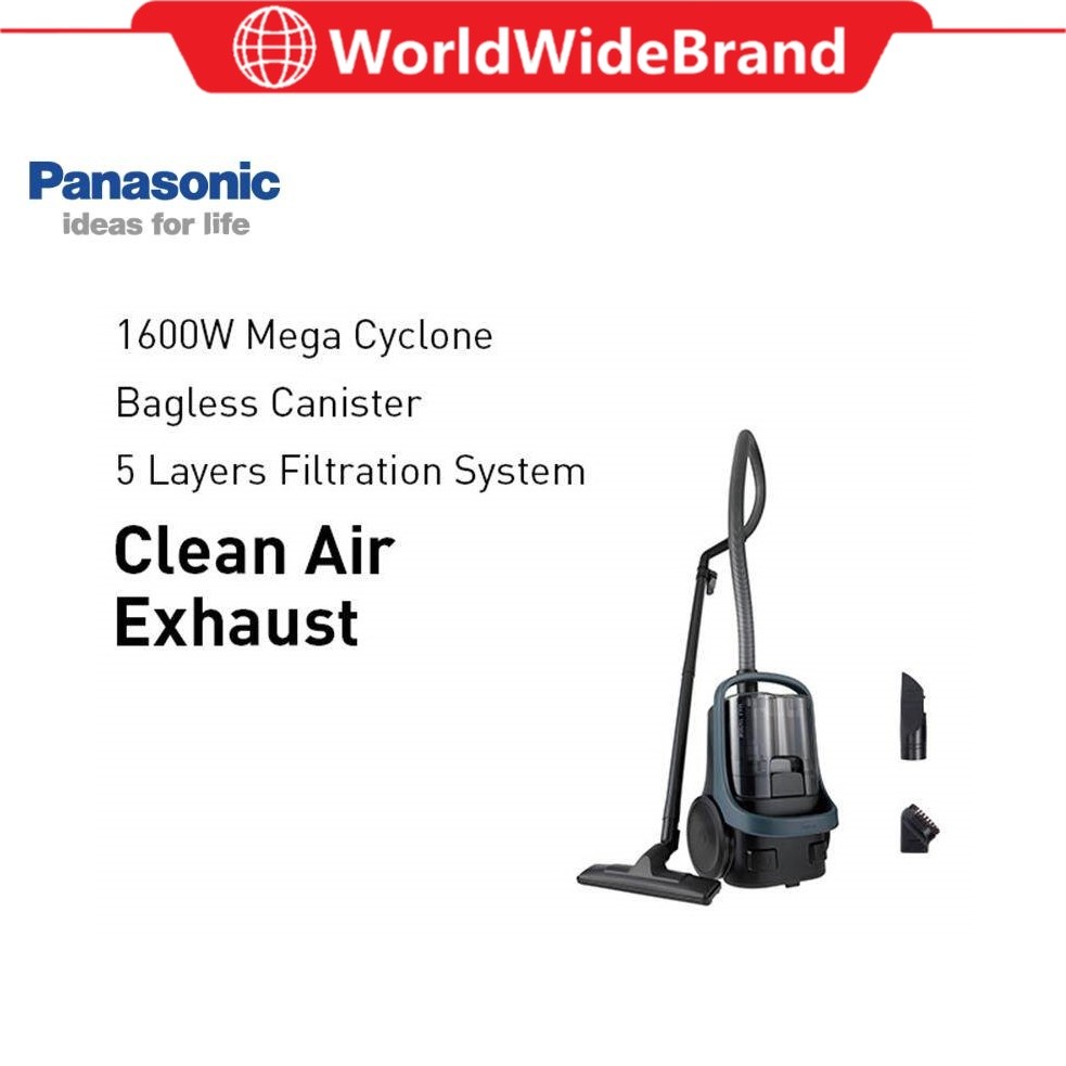 Panasonic Powerful 1600W Cyclone Bagless Canister Vacuum Cleaner MC