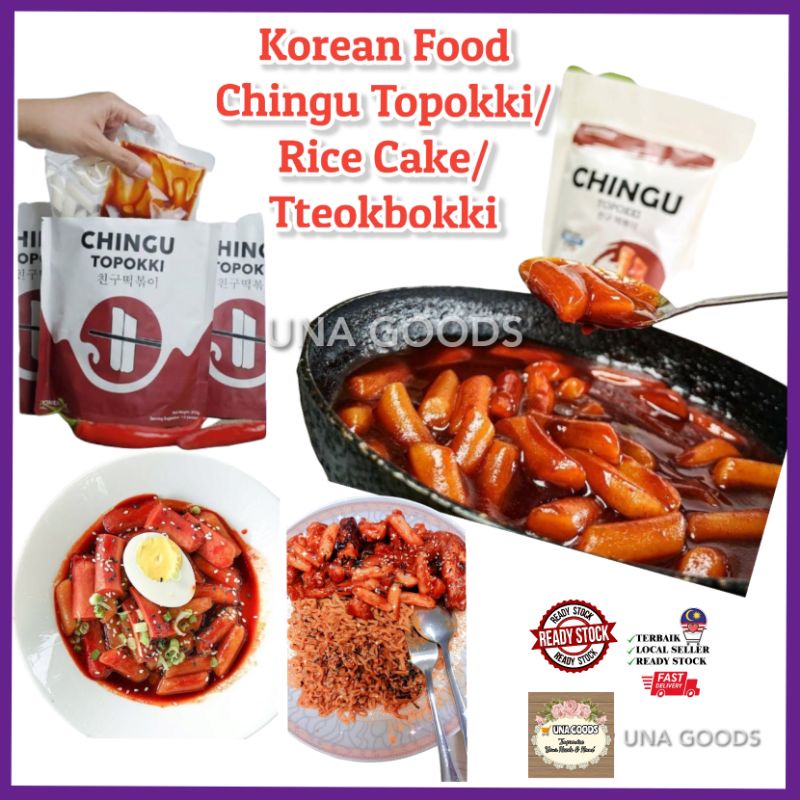 Chingu Topokki/Tteokbokki Makanan Korea Sedap 30pcs rice cake Halal