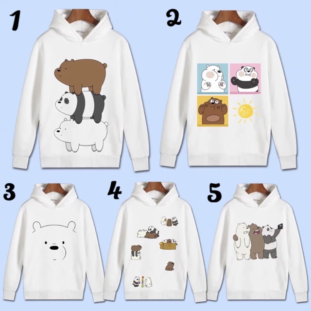 we bare bears hoodie miniso