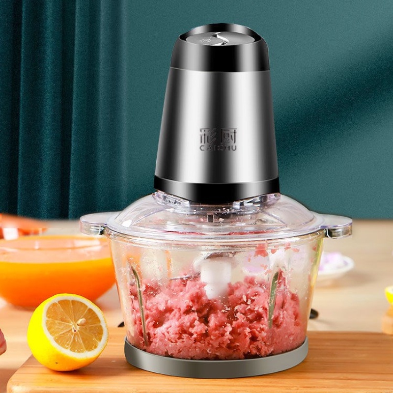 Meat Grinder Household Electric Stainless Steel Multi-Function Small Minced Meat Mixer绞肉机家用电动不锈钢多功能小型打肉馅碎菜搅拌机