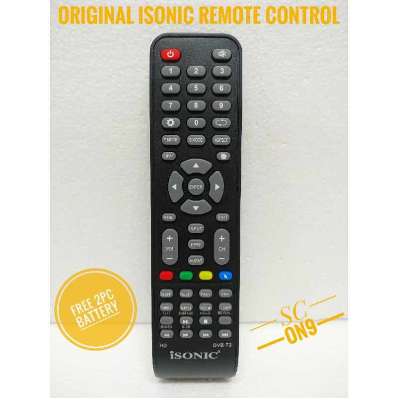 ORIGINAL ISONIC LED TV REMOTE CONTROL ( DVBT2 ) Shopee Malaysia
