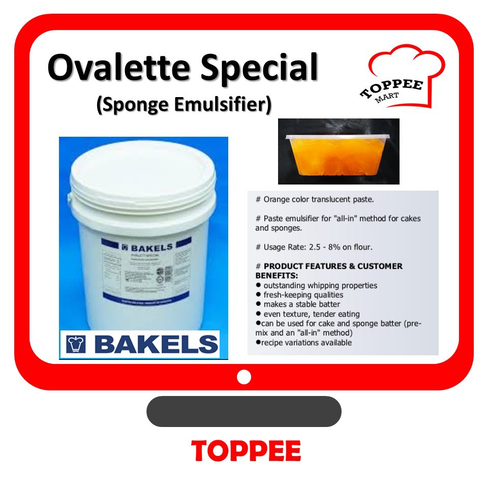 Quality Ovalette Ovalet [Cake Stabilizer /Super Sponge/Emulsifier][Pls