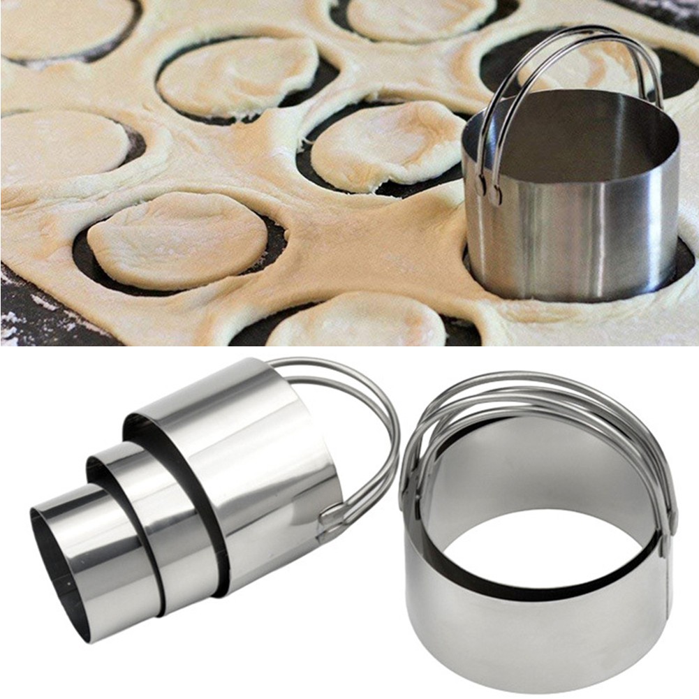 Hot! 5 Pieces Round Cookies Cutter Set, Circle Pastry Cutters