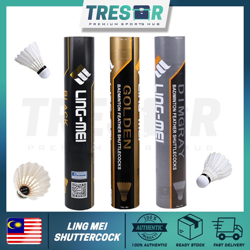 Authentic Ling Mei Shuttlecock Badminton High Grade Goose Feather