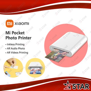 Xiaomi Mi Pocket Photo Printer (Inkless Printing, AR Video & Audio, Small & Portable) 1 Year Warranty