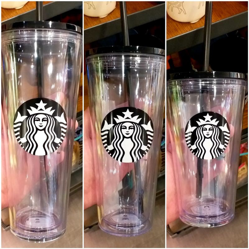 ORIGINAL Starbucks Limited Edition Black And Clear Transparent With