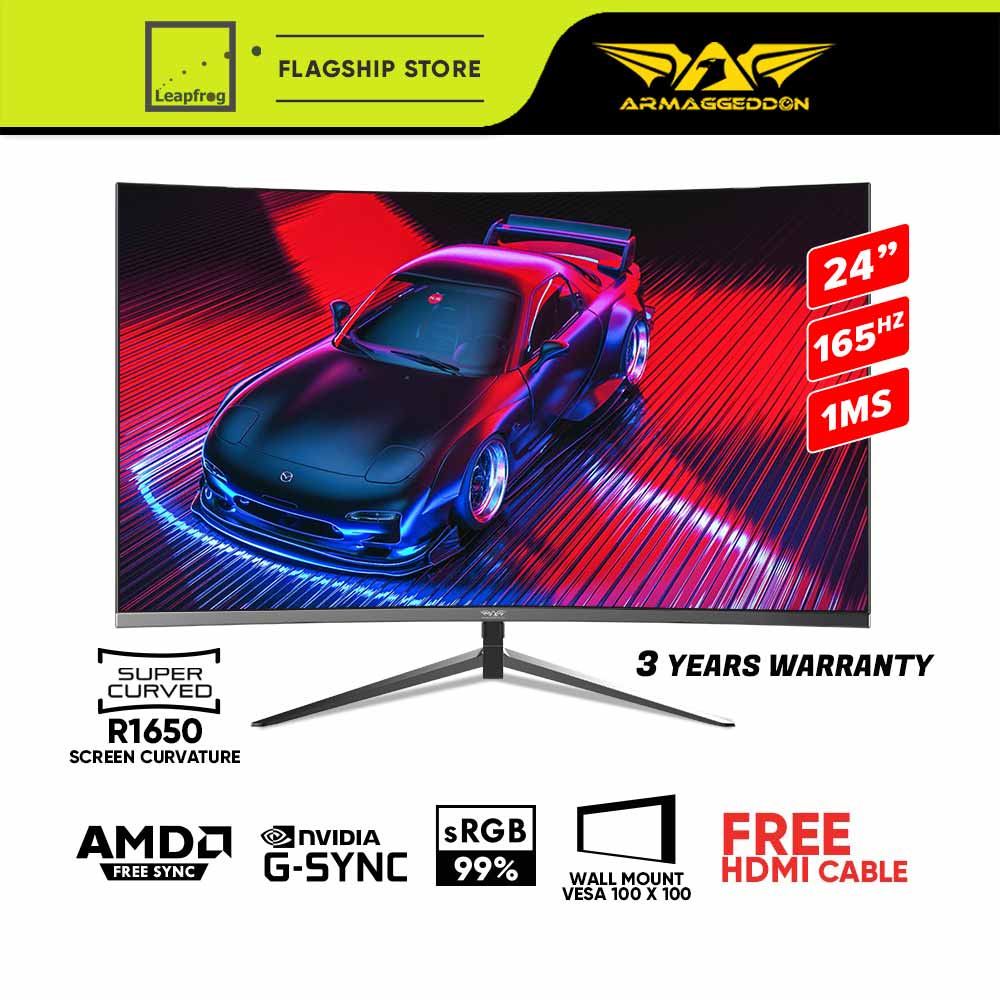 Armaggeddon Pixxel+ Xtreme XSC24HD Super Curve Gaming Monitor 23.8