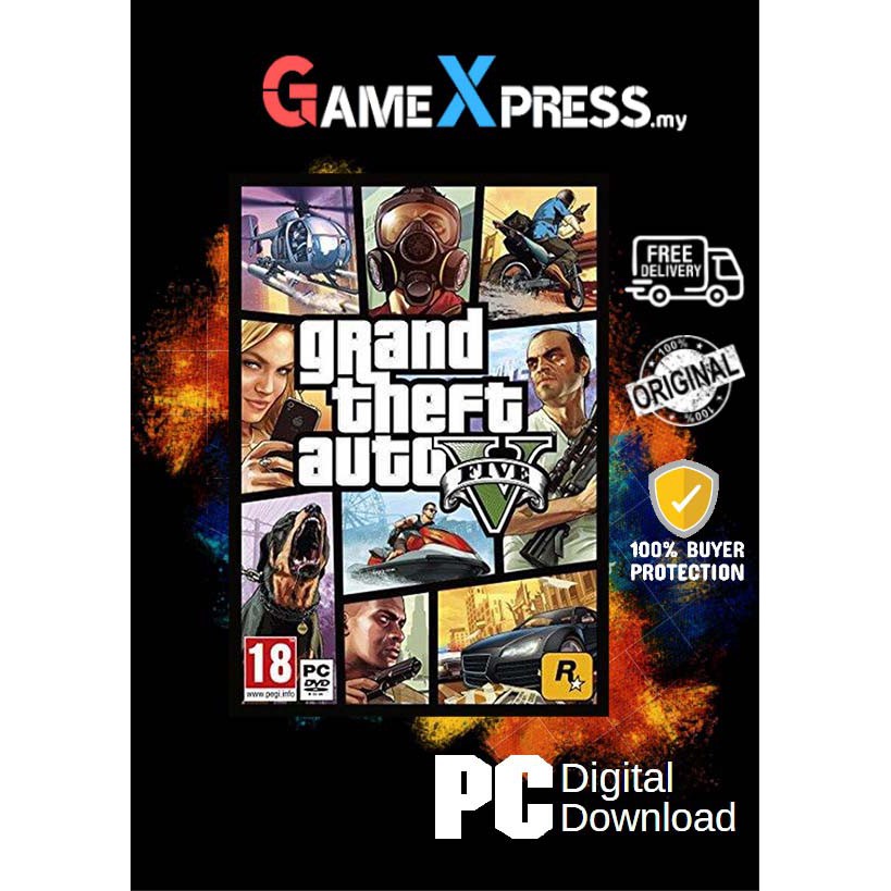 Grand Theft Auto V PC Game Rockstar Platform - GTA 5 | Shopee Malaysia