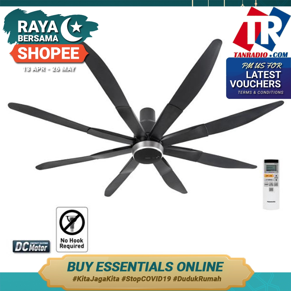 Panasonic 80" 8-Blade Ceiling Fan Canopy Type F-M20LYVBKRH | Shopee