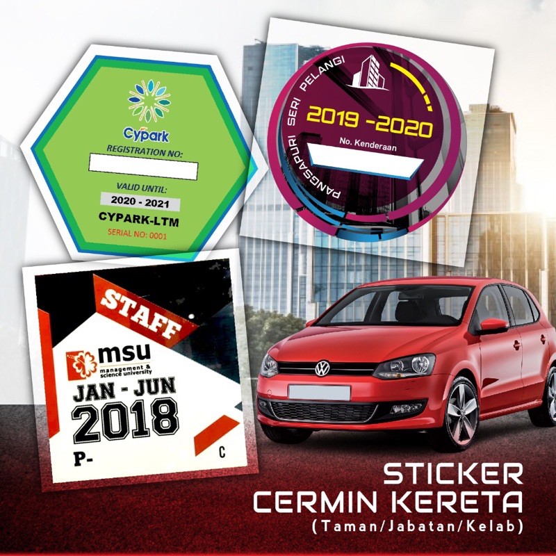 Sticker Cermin  Kereta  englshpua