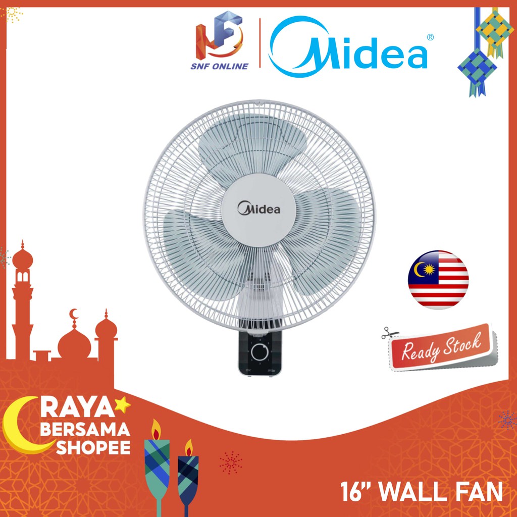 Midea Wall Fan 16 Mf 16fw6h Mf 16fw15ka Shopee Malaysia