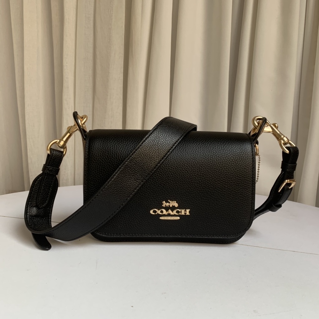 Coach 80614 wide shoulder strap crossbody single shoulder flap
