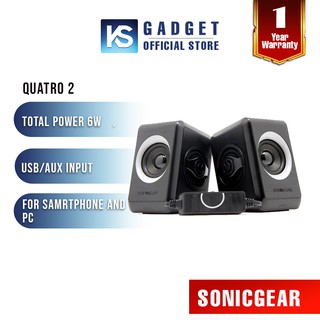 (READY STOCK) SONICGEAR QUATRO 2 USB Speaker Extra Loud For Smartphones and PC